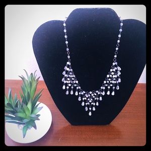 Silver beaded necklace